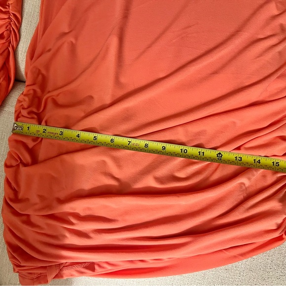 Michael Costello Molly Mini Dress in Coral - Picture 9 of 10